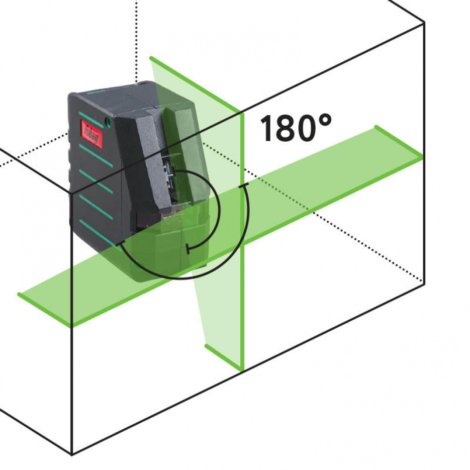 Уровень лазерный, зеленый луч Crystal 20G VH Set FUBAG 31628
