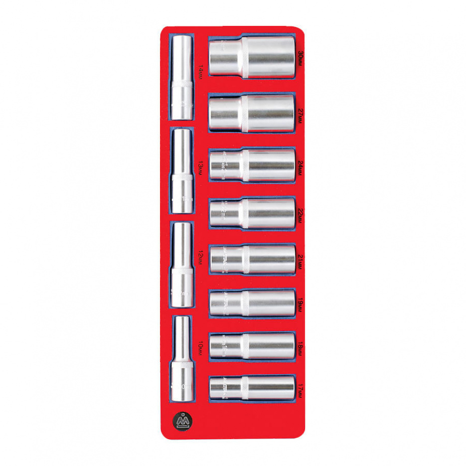 Набор глубоких головок 1/2”, шестигранные, ложемент, 12 предметов МАСТАК 5-014012