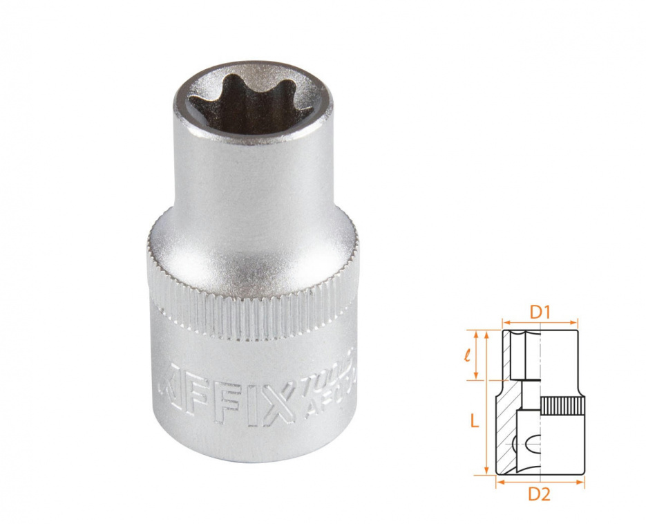 Головка торцевая TORX Е-стандарт 1/2", E14 AFFIX AF00043014